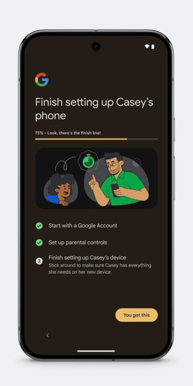 Set up a child account on a Pixel phone Step 7