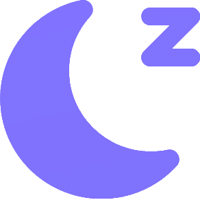 Moon with a letter Z next to it